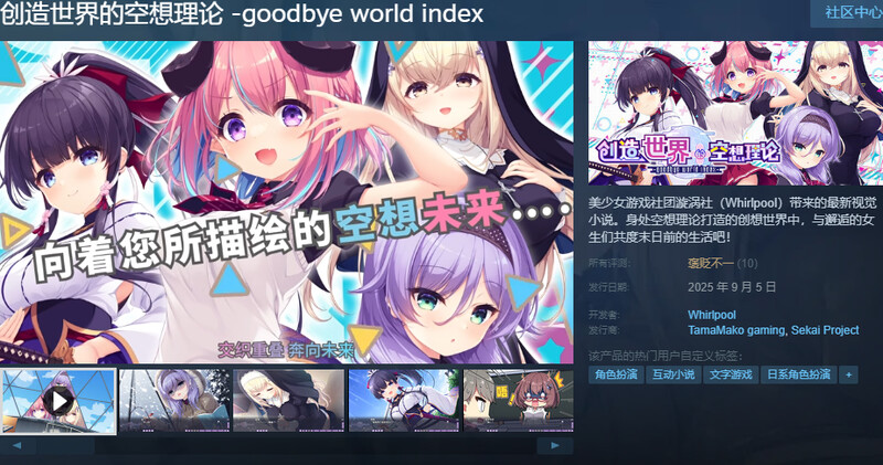 [日式ADV/幻想/恋爱] 创造世界的空想理论 はじめるセカイの理想論 V1.0.1 STEAM官中版+全CG存档 [3.70G] ACG端游 第2张
